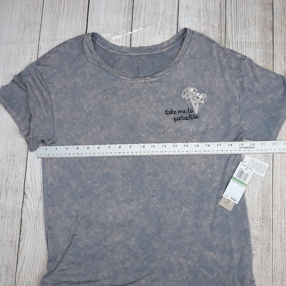 TRUE Vintage take‎ me to Paradise print top - Picture 6 of 8